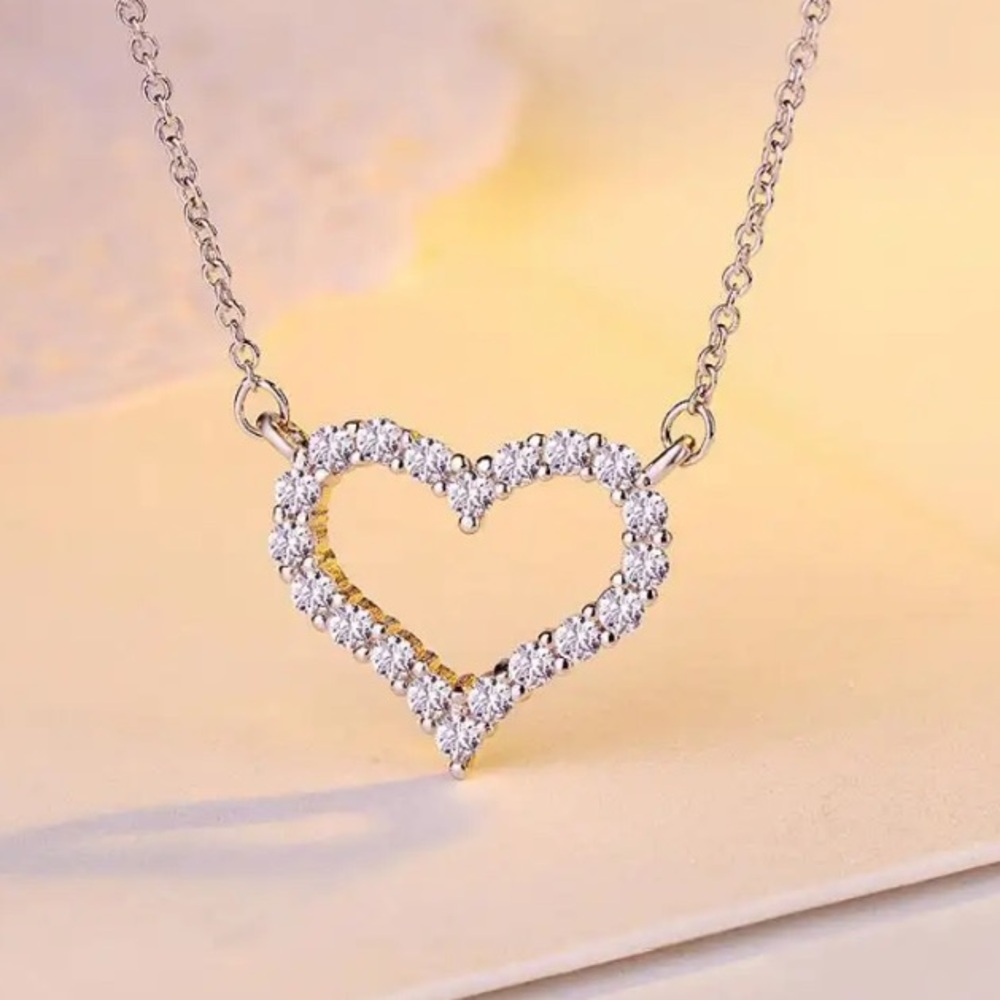 Sterling Silver 925 Heart Necklace